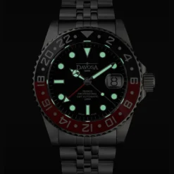 Davosa Ternos Pro GMT Automatic Black/Red Pentalink