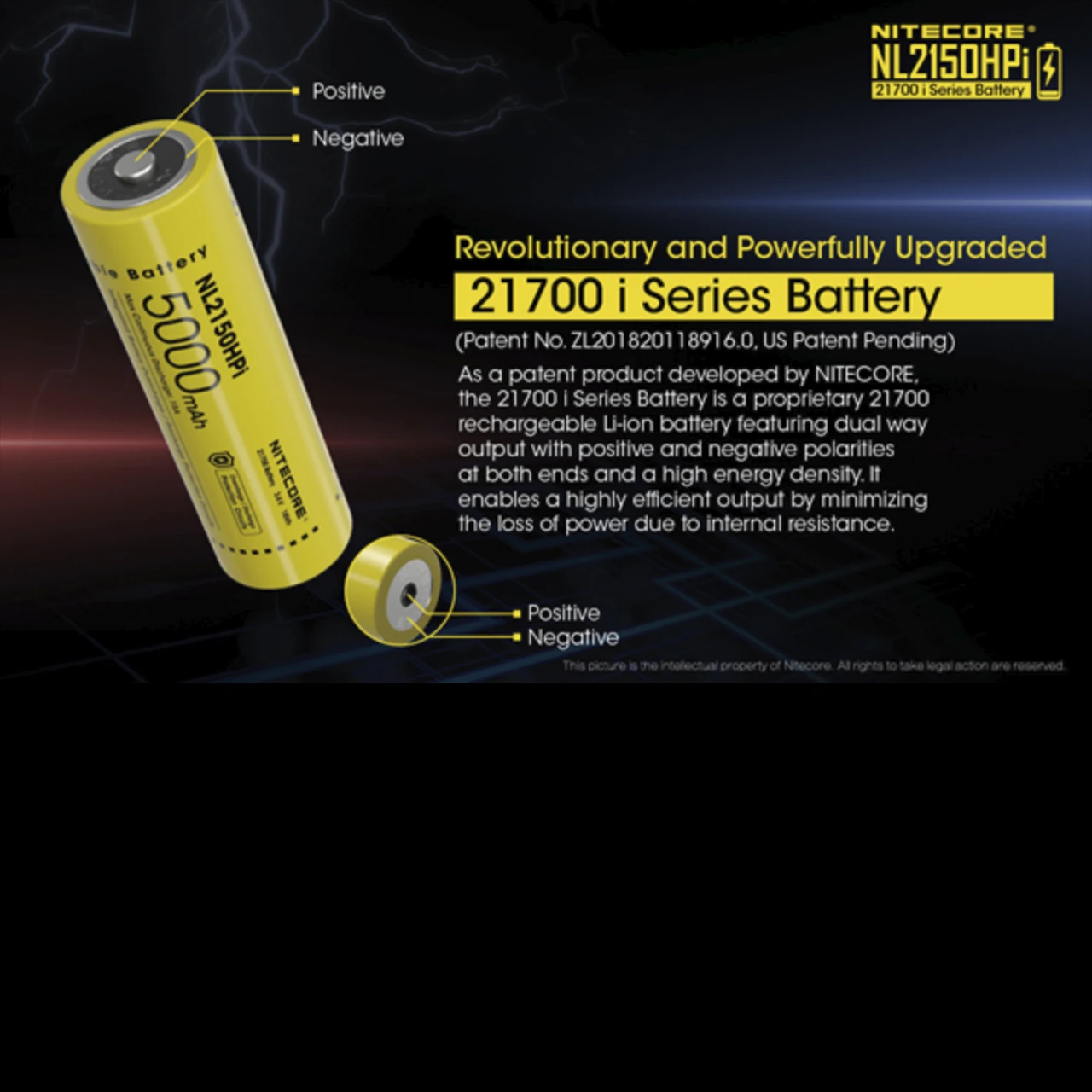 Nitecore 21700 Li-ion 15A Battery 5000mAh NL2150HPi - Image 3