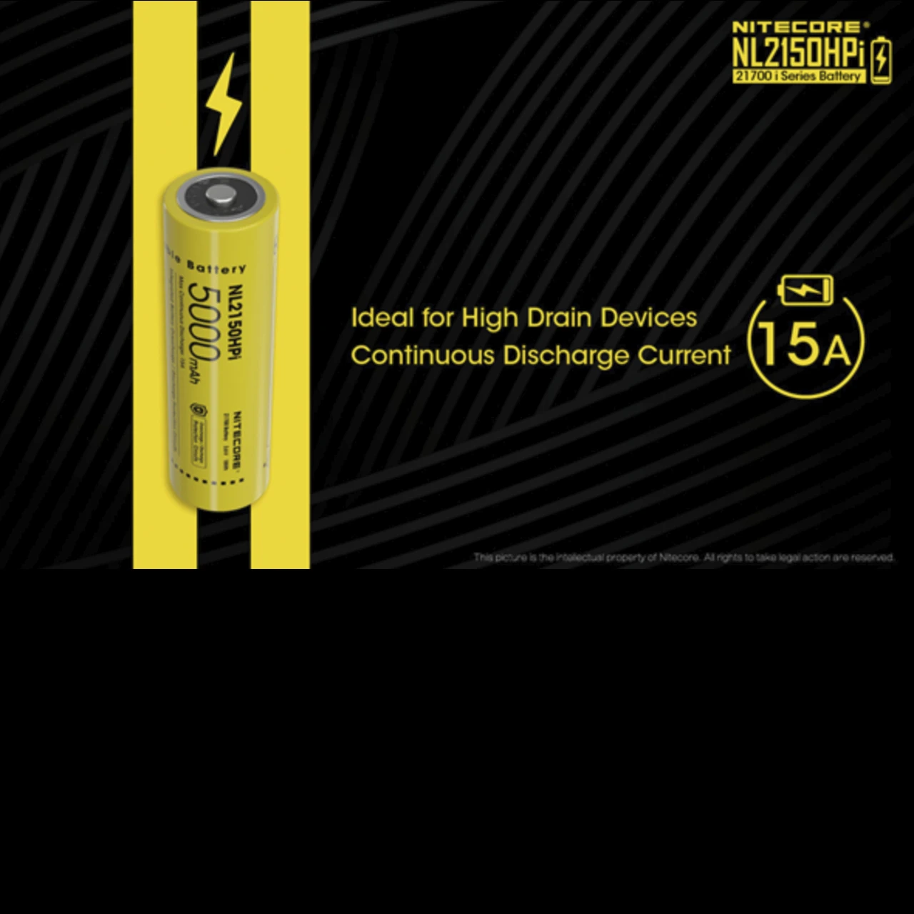 Nitecore 21700 Li-ion 15A Battery 5000mAh NL2150HPi - Image 4