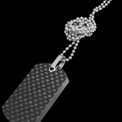 Bastion Dog Tag Pendant Carbon Fibre