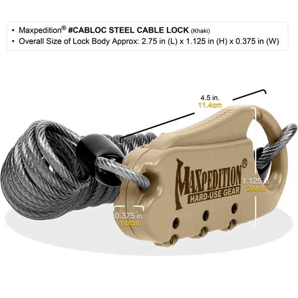 Maxpedition Steel Cable Lock - Image 2